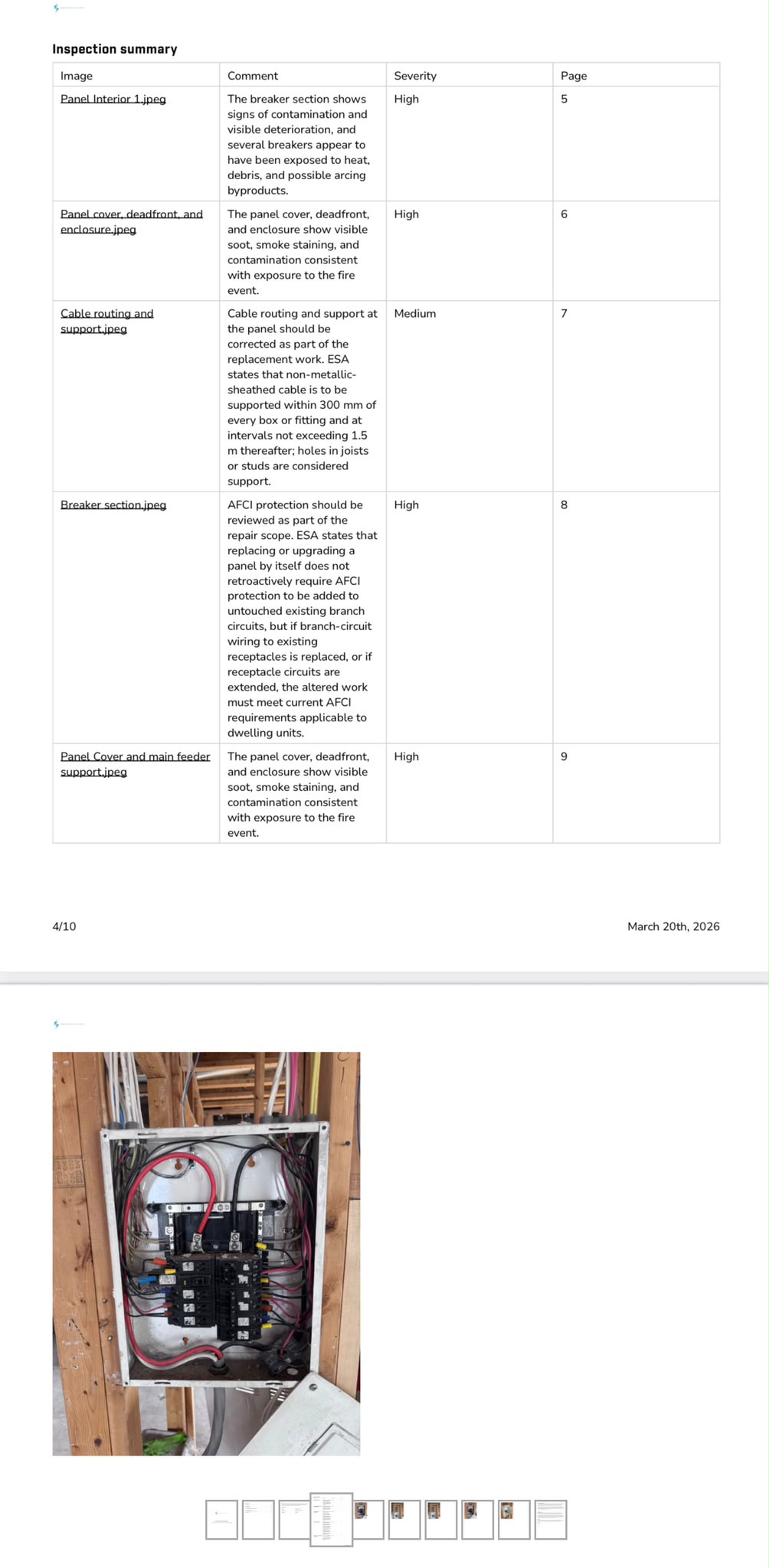 Residential inspection and reporting support