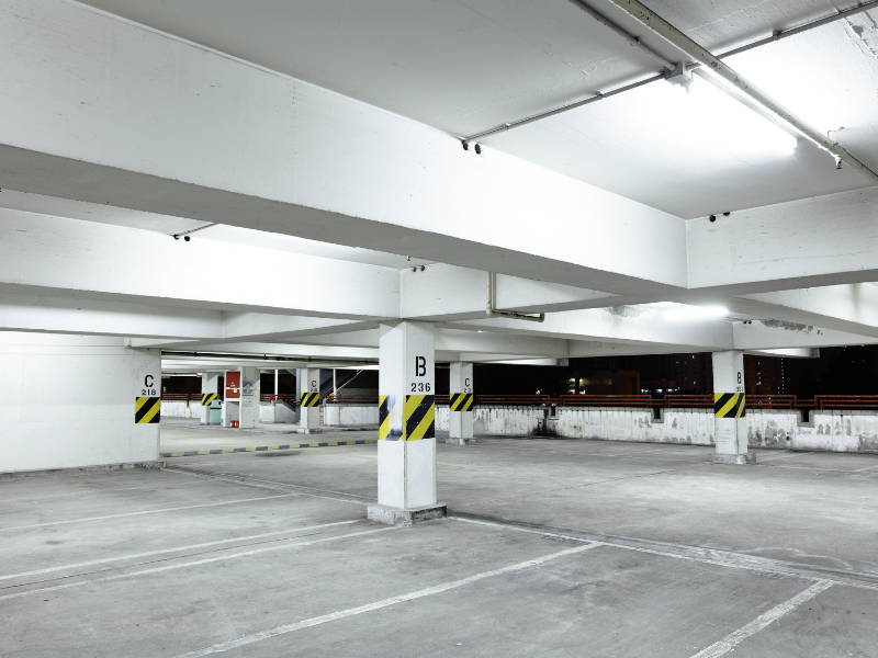 Parking garage LED lighting retrofit