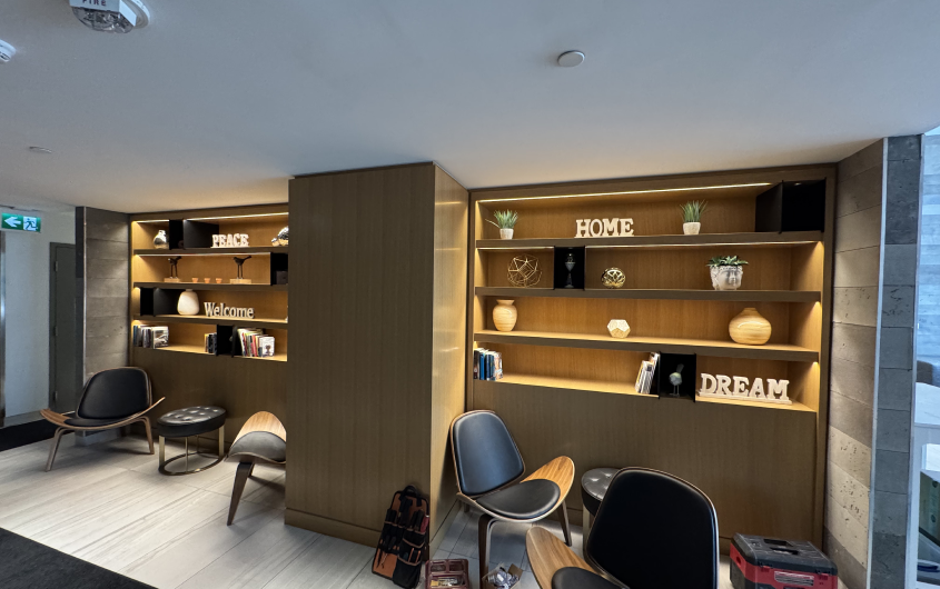 Lighting retrofit project interior