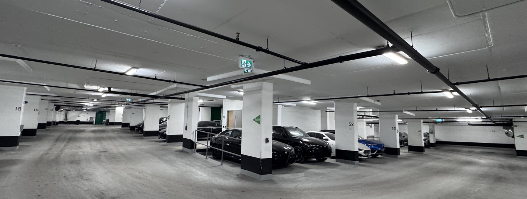 Complete electrical and low-voltage solutions parking garage installation