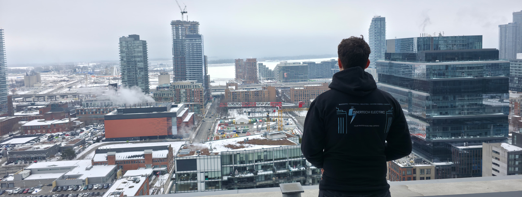 InnerTech Electric team overlooking Toronto