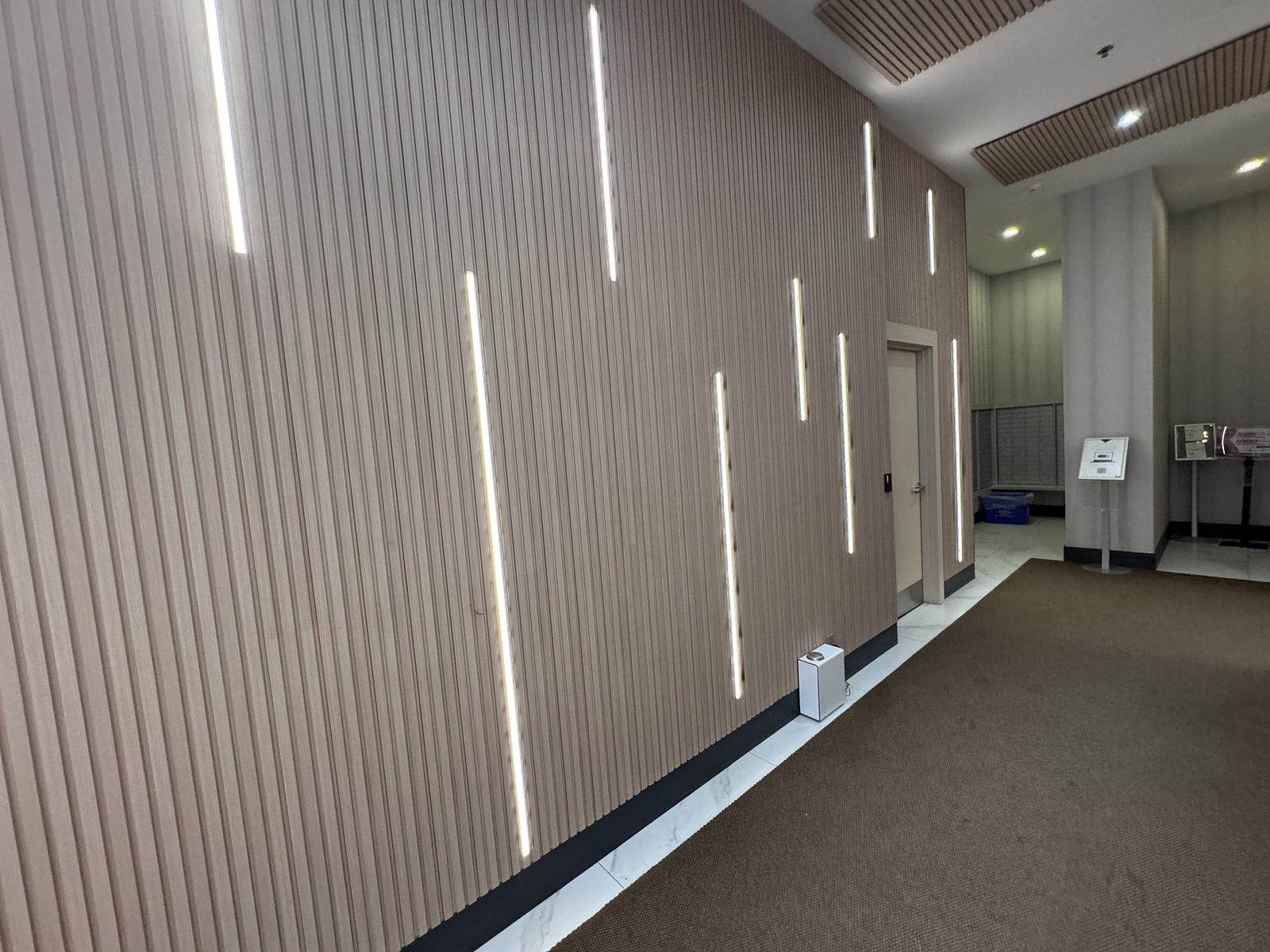 Custom geometric lighting installation
